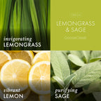 Lemongrass & Sage Aromatherapy 3-Wick Candle