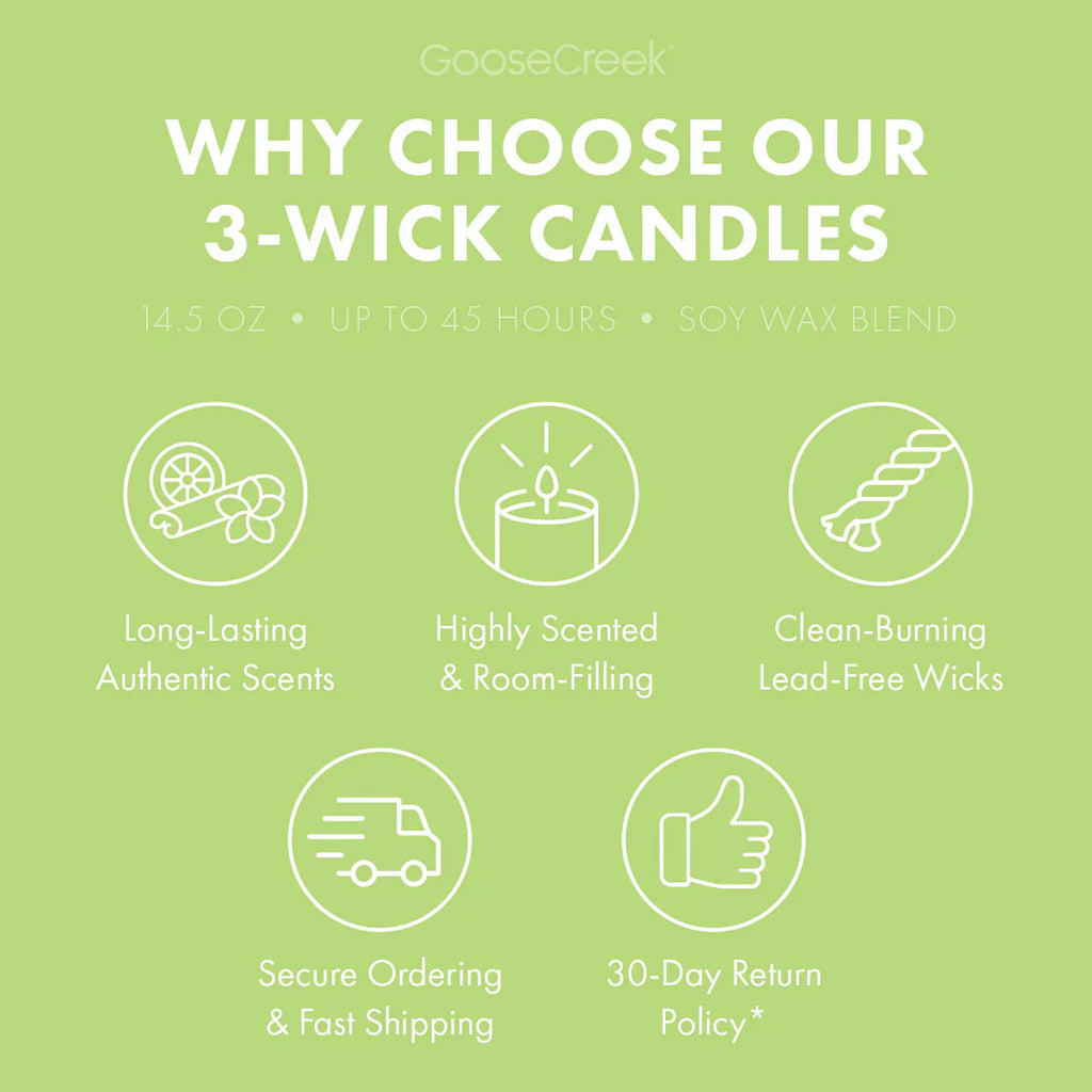 Odor Eliminating Wild Green Apple 3-Wick Candle