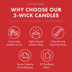 Pure Red Rose 3-Wick Candle